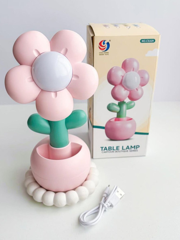 شبخواب و چراغ مطالعه فانتزی طرح گل کد 20
