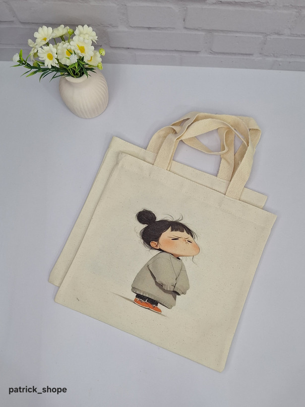 توت بگ پارچه ای فانتزی دوشی و دسته دار وارداتی