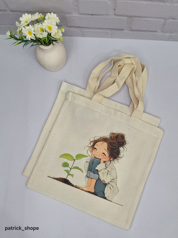 توت بگ پارچه ای فانتزی دوشی و دسته دار وارداتی
