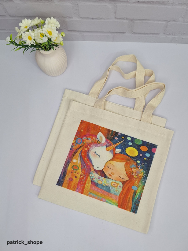 توت بگ پارچه ای فانتزی دوشی و دسته دار وارداتی