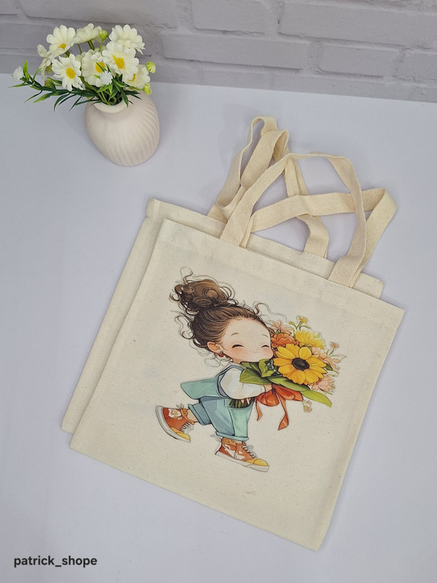 توت بگ پارچه ای فانتزی دوشی و دسته دار وارداتی